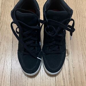 Sorel Black High-Top Sneakers with Tan Heel Patch